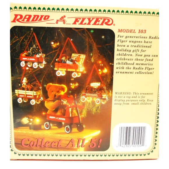 NIB Radio Flyer Christmas Collection "Model 103" Ornament Little Red Wagon - Picture 4 of 4